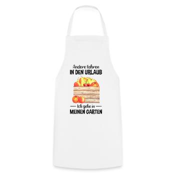 Garten Urlaub Lustiger Spruch Gärtner Geschenkidee - Kochschürze - Weiß - Vorne - AI Model Male 185 dark (185cm)