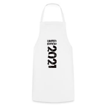 Limited Edition 2021 - Cooking Apron - white - Front - AI Model Male 185 dark (185cm)