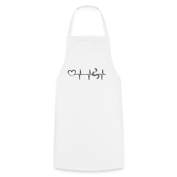 Worm Heartbeat Compost Worms Heartbeat Heart Mignon - Tablier de cuisine - blanc - Devant - AI Model Male 185 dark (185cm)