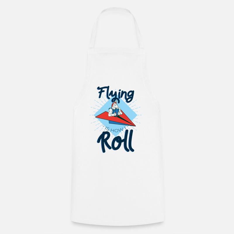 Paper Airplane Pilot Math Teacher Unicorn - Cooking Apron - white