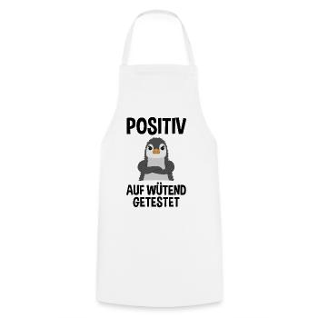 Wütender Pinguin Lustiger Spruch Geschenk - Kochschürze - Weiß - Vorne - AI Model Male 185 dark (185cm)