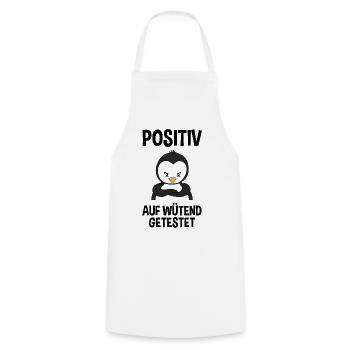 Wütender Pinguin Lustiger Spruch Geschenk - Kochschürze - Weiß - Vorne - AI Model Male 185 dark (185cm)