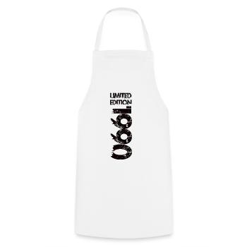 Édition limitée 1990 - Tablier de cuisine - blanc - Devant - AI Model Male 185 dark (185cm)