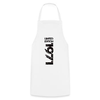 Édition limitée 1971 - Tablier de cuisine - blanc - Devant - AI Model Male 185 dark (185cm)