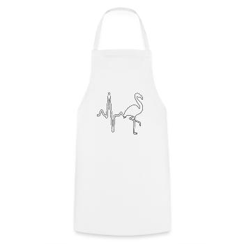 Flamingo Heartbeat - Cooking Apron - white - Front - AI Model Male 185 dark (185cm)
