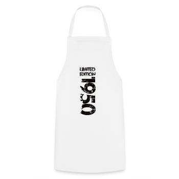 Édition limitée 1950 - Tablier de cuisine - blanc - Devant - AI Model Male 185 dark (185cm)