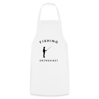 Fishing Enthusiast Angler Angeln Hobby Sport - Cooking Apron - white - Front - AI Model Male 185 dark (185cm)