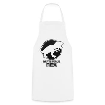 Dartsaurus Rex Darts jouer Dino Darts joueur - Tablier de cuisine - blanc - Devant - AI Model Male 185 dark (185cm)