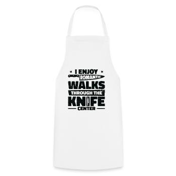 Knifemaking Knife Making Bladesmith Smithing Knife - Cooking Apron - white - Front - AI Model Male 185 dark (185cm)