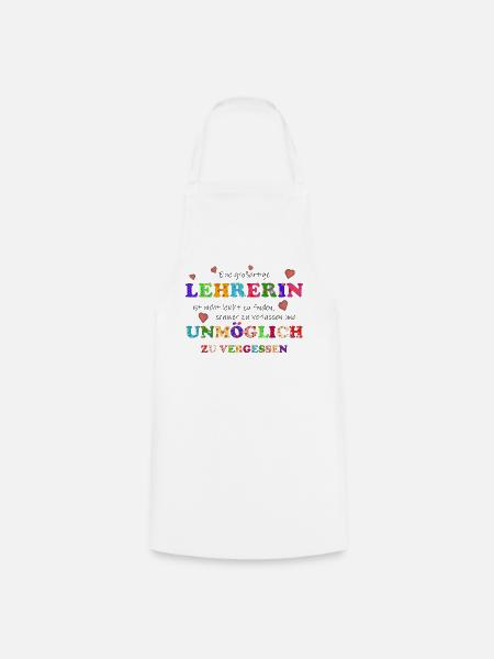 Eine großartige Lehrerin, unmöglich zu vergessen - Kochschürze - Weiß
