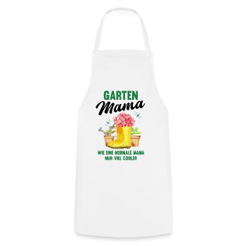 Garten Mama Lustiger Spruch Geschenk Damen - Kochschürze - Weiß - Vorne - AI Model Male 185 dark (185cm)