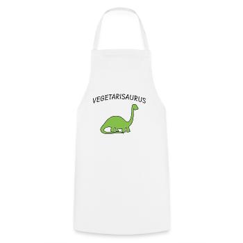 Vegetarier Dinosaurier - Kochschürze - Weiß - Vorne - AI Model Male 185 dark (185cm)