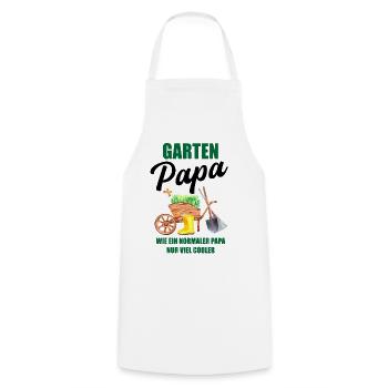 Garten Papa Lustiger Spruch Geschenk Herren - Kochschürze - Weiß - Vorne - AI Model Male 185 dark (185cm)