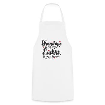 Grand-mère est mon nom Euchre est mon jeu - Tablier de cuisine - blanc - Devant - AI Model Male 185 dark (185cm)