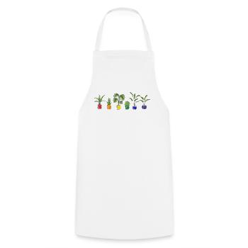 LGBTQ Plant Rainbow - Cooking Apron - white - Front - AI Model Male 185 dark (185cm)