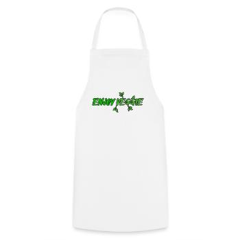 enjoy veggie - Cooking Apron - white - Front - AI Model Male 185 dark (185cm)