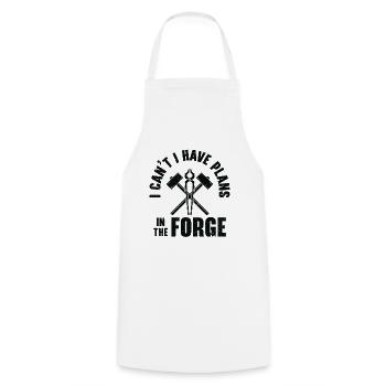 Knifemaking Knife Making Bladesmith Smithing Knife - Cooking Apron - white - Front - AI Model Male 185 dark (185cm)