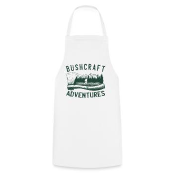 Bushcrafter Survival offroads Outdoor-Camping - Kochschürze - Weiß - Vorne - AI Model Male 185 dark (185cm)