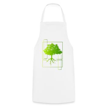 Tree - Cooking Apron - white - Front - AI Model Male 185 dark (185cm)
