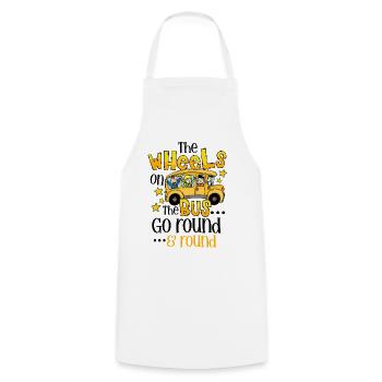 The Wheels On The Bus Go Round and Round - Cooking Apron - white - Front - AI Model Male 185 dark (185cm)