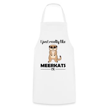 Meerkat Lover Funny Saying Gift - Cooking Apron - white - Front - AI Model Male 185 dark (185cm)