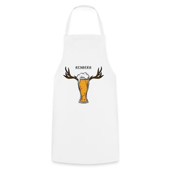 Reindeer Sayings Meme Festival Après Ski Party Beer - Cooking Apron - white - Front - AI Model Male 185 dark (185cm)