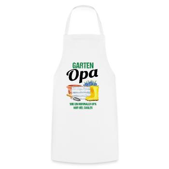 Garten Opa Lustiger Spruch Geschenk Herren - Kochschürze - Weiß - Vorne - AI Model Male 185 dark (185cm)