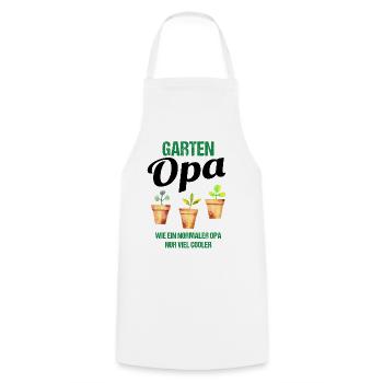 Garten Opa Lustiger Spruch Geschenk Herren - Kochschürze - Weiß - Vorne - AI Model Male 185 dark (185cm)