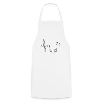 Battement de cœur de chèvre - Tablier de cuisine - blanc - Devant - AI Model Male 185 dark (185cm)