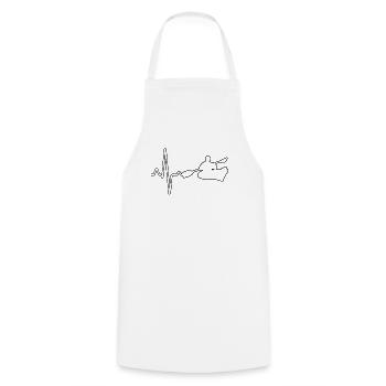 Canoe Kayak Heartbeat - Cooking Apron - white - Front - AI Model Male 185 dark (185cm)