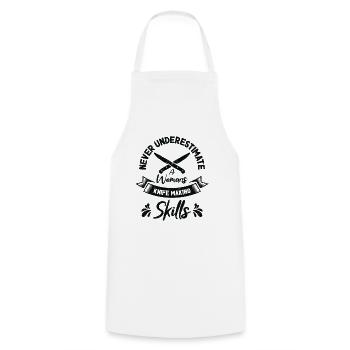 Knifemaking Knife Making Bladesmith Smithing Knife - Cooking Apron - white - Front - AI Model Male 185 dark (185cm)