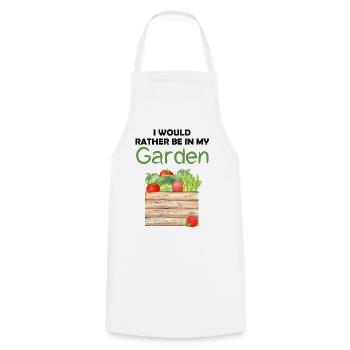 Jardin Drôle de dicton Jardinier amateur Idée cadeau - Tablier de cuisine - blanc - Devant - AI Model Male 185 dark (185cm)