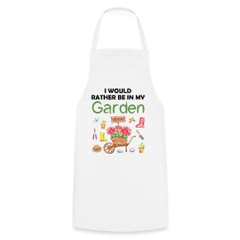 Jardin Drôle de dicton Jardinier amateur Idée cadeau - Tablier de cuisine - blanc - Devant - AI Model Male 185 dark (185cm)