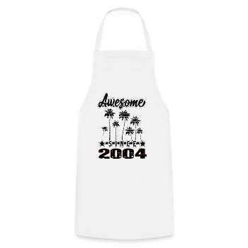 Awesome Since 2004 - Cooking Apron - white - Front - AI Model Male 185 dark (185cm)