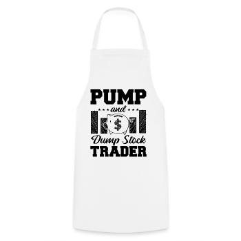 Pump And Dump Stock Trader Funny Trading - Cooking Apron - white - Front - AI Model Male 185 dark (185cm)
