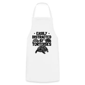 Tortue terrestre Tortues souriantes se laissent aller - Tablier de cuisine - blanc - Devant - AI Model Male 185 dark (185cm)