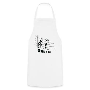 Fermata Compositeur de musique Écrivant un symbole musical - Tablier de cuisine - blanc - Devant - AI Model Male 185 dark (185cm)