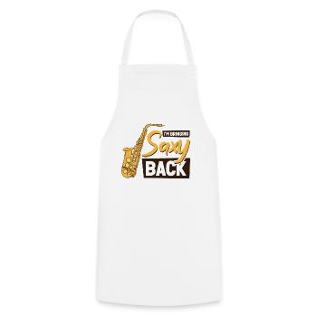 Musique Saxophone Musique classique Saxophoniste - Tablier de cuisine - blanc - Devant - AI Model Male 185 dark (185cm)