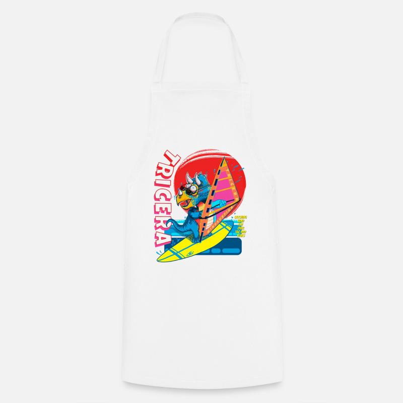 tricera windsurf triceratops - Tablier de cuisine - blanc