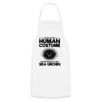 C’est mon costume humain je suis vraiment - Tablier de cuisine - blanc - Devant - AI Model Male 185 dark (185cm)