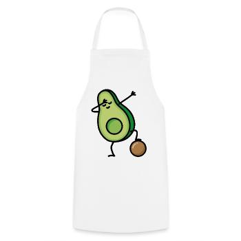 Dabbing Avocado Football Player Keto Diët - Cooking Apron - white - Front - AI Model Male 185 dark (185cm)