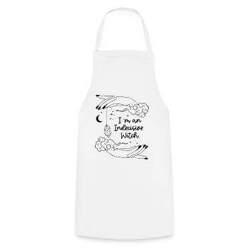Witch Pendulum Divination Fortune Tellers - Cooking Apron - white - Front - AI Model Male 185 dark (185cm)