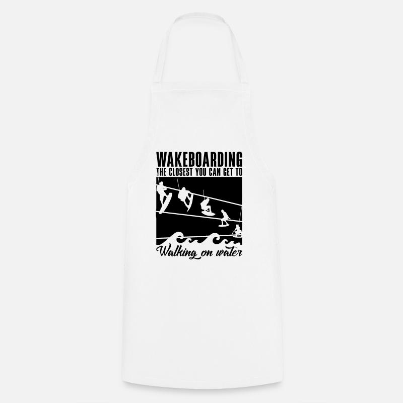 Wakeboard Wakeboarden Wakeboarder Geschenkidee - Kochschürze - Weiß