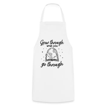 Grow Through What You Go Through Book Lovers - Cooking Apron - white - Front - AI Model Male 185 dark (185cm)