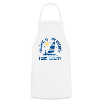 Voilier Marin Voilier Voilier Voilier Yacht - Tablier de cuisine - blanc - Devant - AI Model Male 185 dark (185cm)