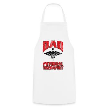 Physical Therapy Dad Therapist Gait Physics PT - Cooking Apron - white - Front - AI Model Male 185 dark (185cm)