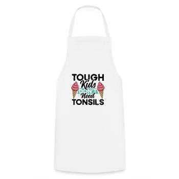 Children Don't Need Tonsil Survivors - Cooking Apron - white - Front - AI Model Male 185 dark (185cm)