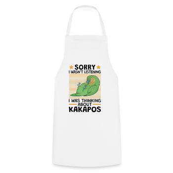 I thought of Kakapos flightless parrot - Cooking Apron - white - Front - AI Model Male 185 dark (185cm)