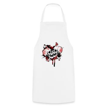 Squelette gothique dégoulinant Aimez vos tendres baisers - Tablier de cuisine - blanc - Devant - AI Model Male 185 dark (185cm)