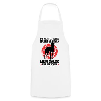 Mein Galgo Espanol hat Personal Spanien Windhund - Kochschürze - Weiß - Vorne - AI Model Male 185 dark (185cm)